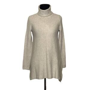 Style & Co oatmeal long sleeves turtle neck tunic sweater size XS
